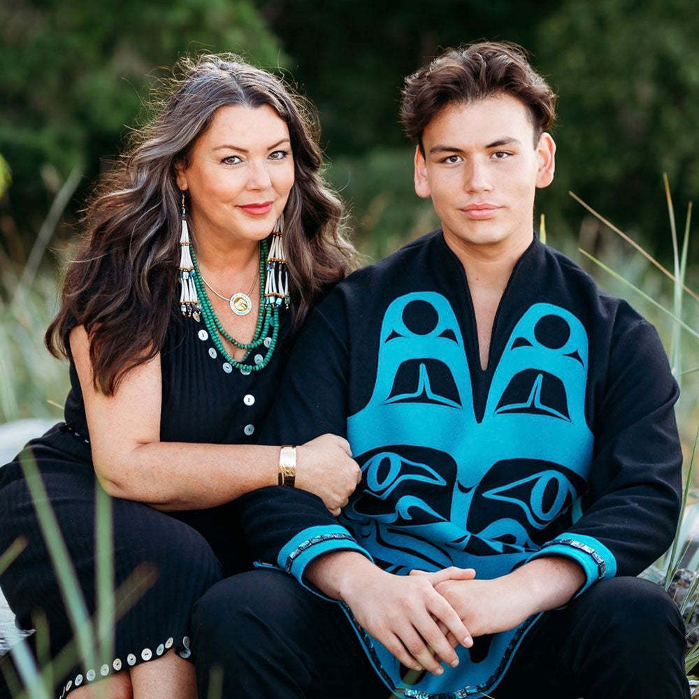 Erin and Kobe Jesse Brillon wearing original  pieces by Totem Design House