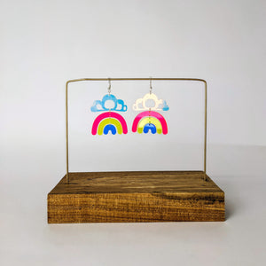 Open image in slideshow, Pride Rainbow Earrings 2&quot; Acrylic
